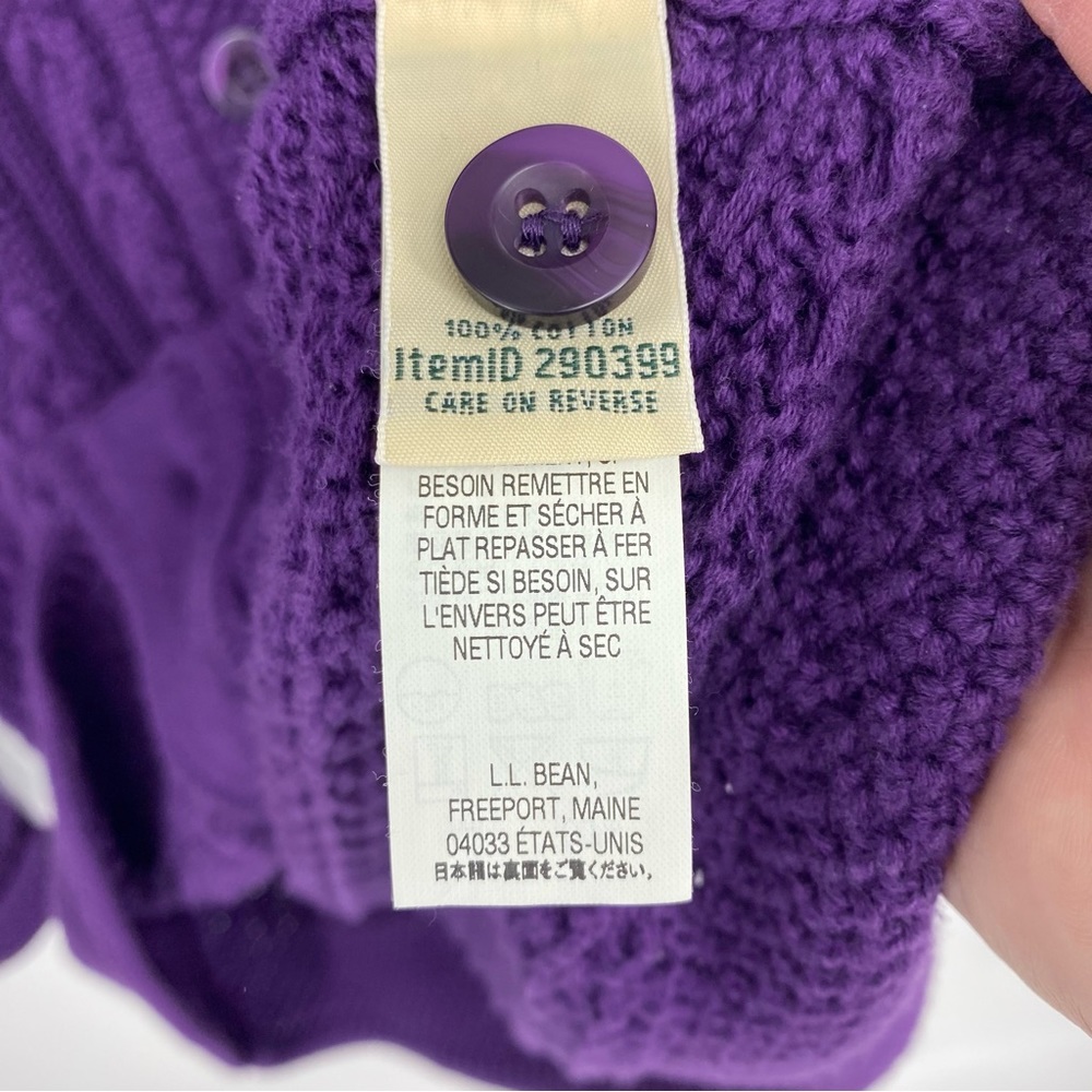 LL Bean Stitchworks Chunky Knit Sweater Size Medium - Picture 3 of 5